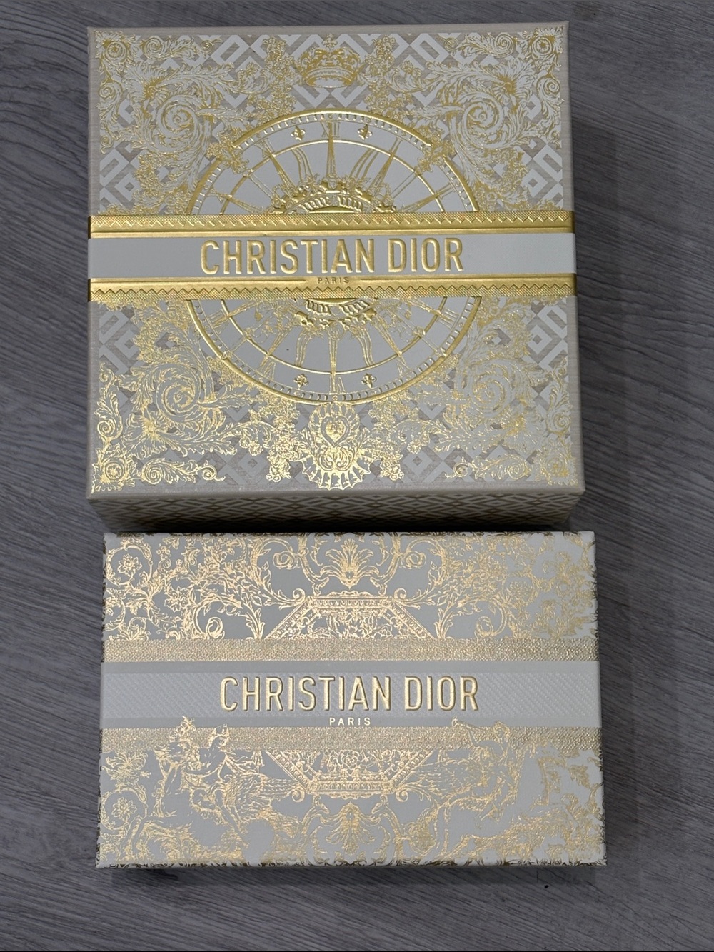 Dior White and Gold Decorative 2 Gift Boxes and Bag - Picture 2 of 2
